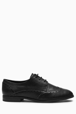 Black Lace-Up Brogues